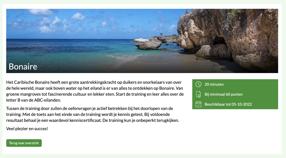 Bonaire Expert Program