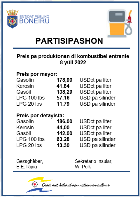 20220707 Mededeling Brandstofprijzen Pap