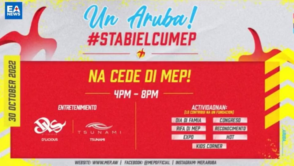 Aruba Abo Ta Invita Pa Conoce Y Comparti Cu Partido Mep Dia 30 Di October Na Cede Di Mep