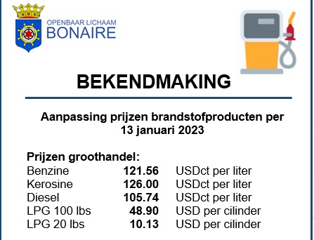 Aanpassing Brandstofprijzen Op Bonaire