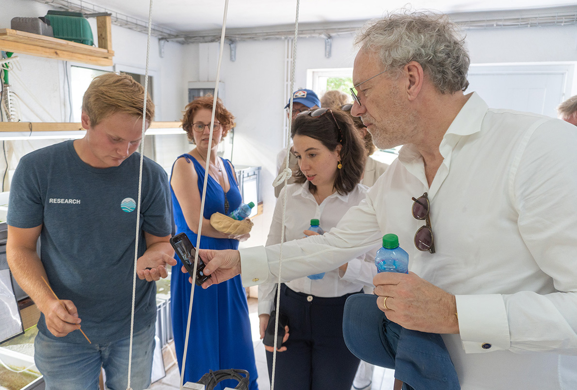 Council Of State Delegation Visiting Marine Lab