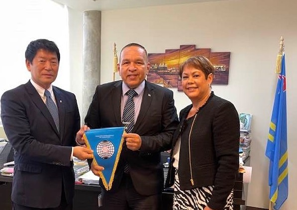 Minister Endy Croes A Reuni Cu Presidente Di Federacion Internacional Di Gymnastics