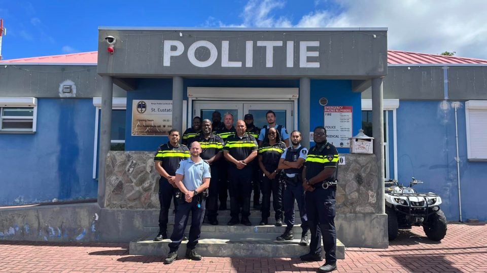 Chief Of Police Mr. Braafs Visit Sint Eustatius Police Station