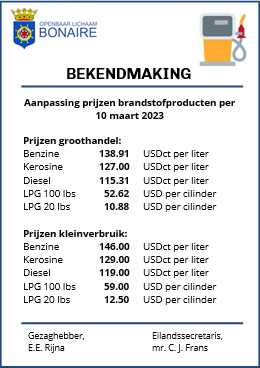 20230310 Brandstofprijzen Per 10 Maart Nl