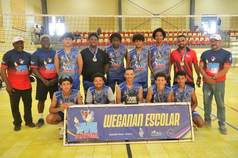 Minister Endy Croes Ta Felicita Colegio Nigel Matthew Cu A Titula Campeon Di Volleyball C Mucha Homber .5