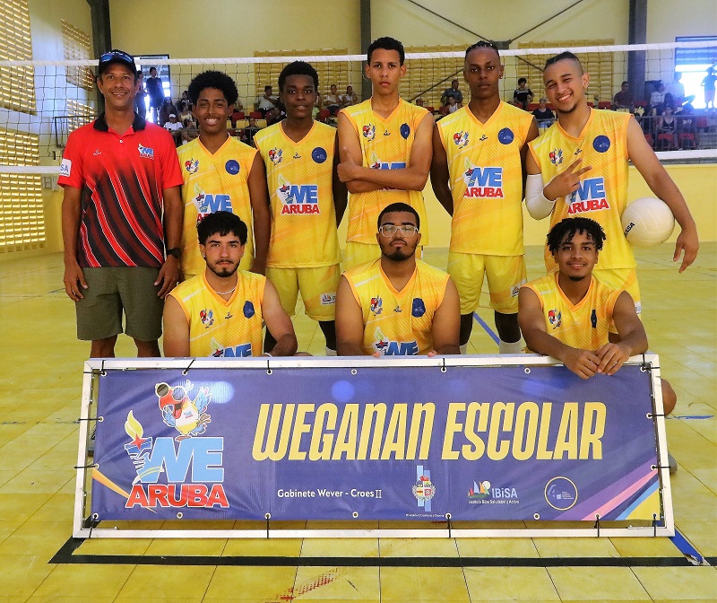 Minister Endy Croes Ta Felicita Colegio Nigel Matthew Cu A Titula Campeon Di Volleyball C Mucha Homber