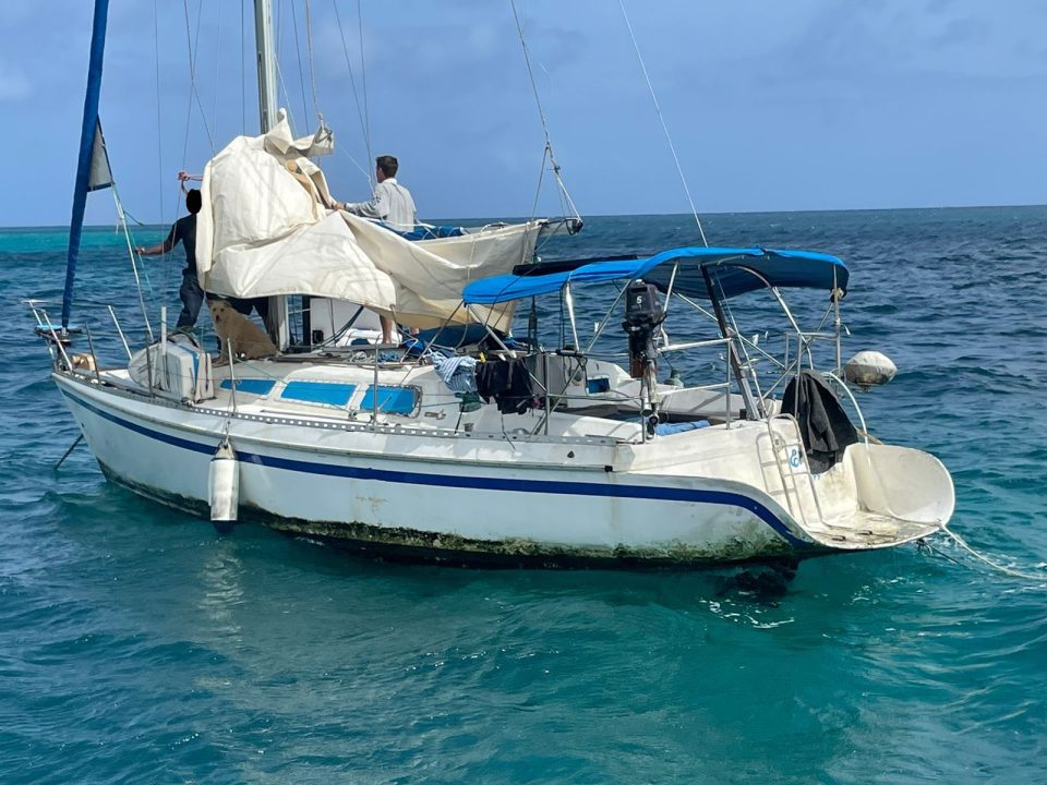 Coast Guards Assisted A Sailing Vessel At St. Maarten