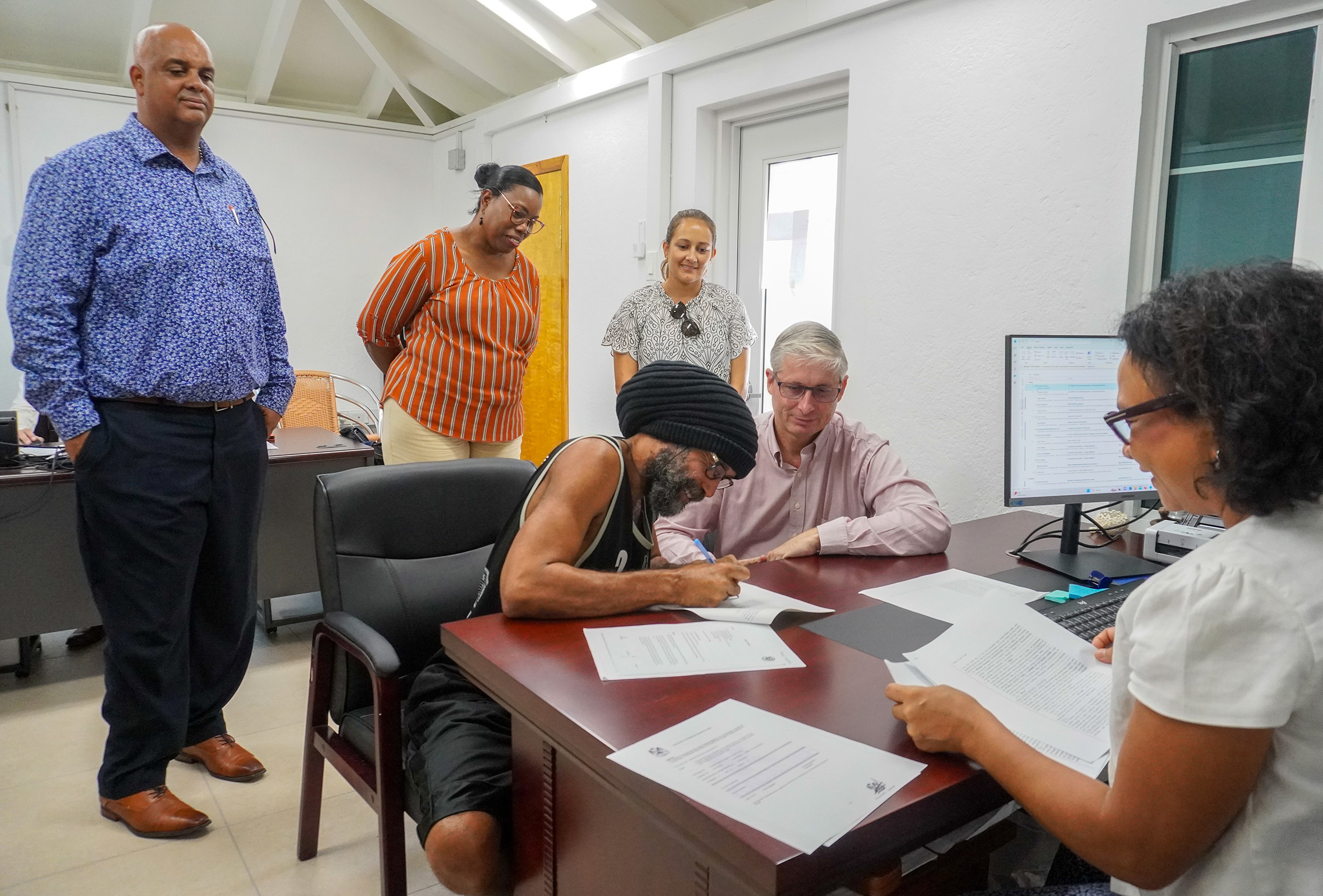 Michael Levenstone Signs Deed Of Transfer For Shelter 1