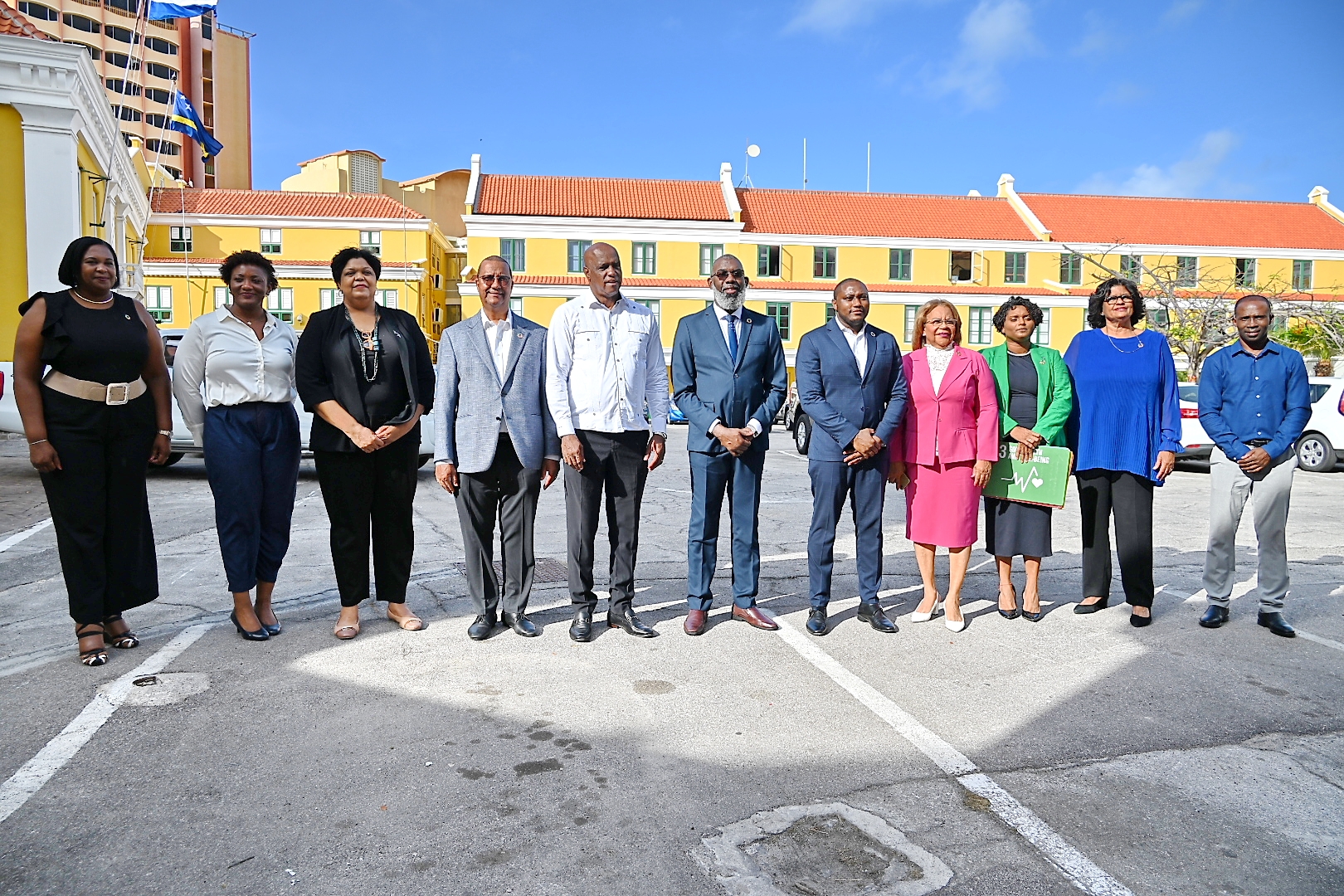 Eng Prime Minister Gilmar Pisas Raised The Sdg Flag At Fort Amsterdam In Terms Of Sdg Days And Weeks 1