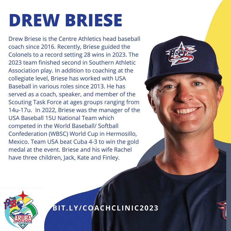 Coaching Clinic 2023 Usa Baseball Lo Ta Na Aruba Dianan 14 15 Di Oktober.3